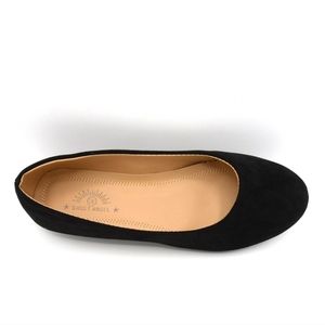 Faux leather flats